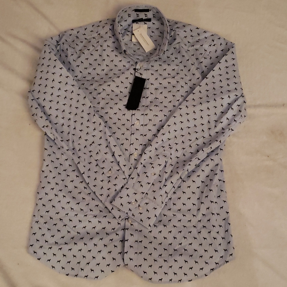Banana Republic Dog Pattern Supima Shirt